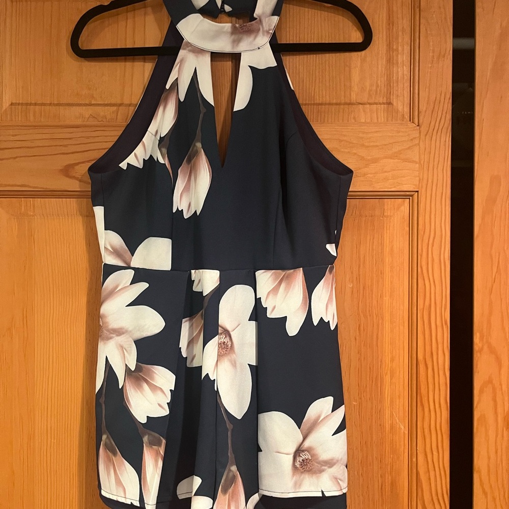 Floral Halter Neck Dress